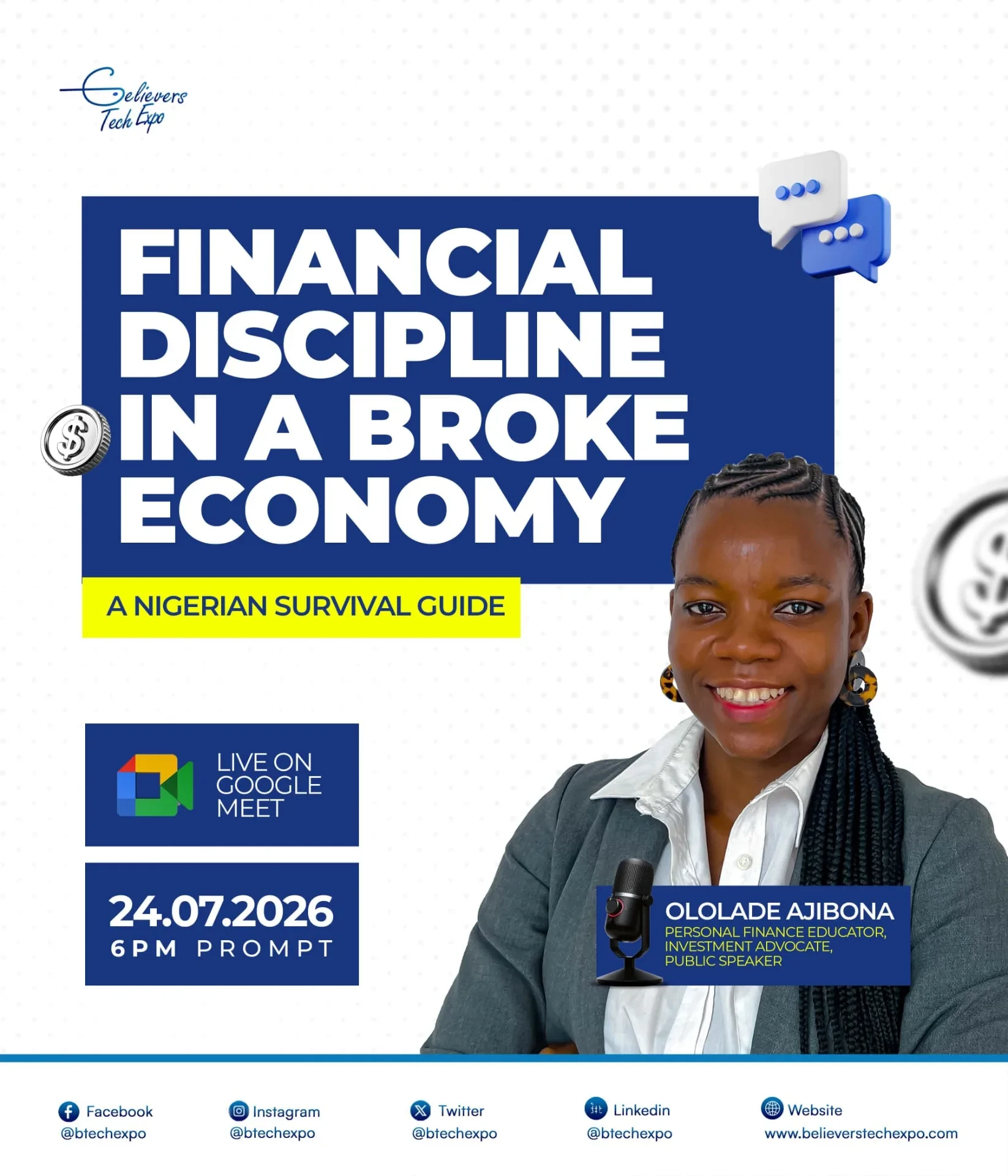 Financial Discipline in a Broke Economy, workshop on 24 July 2026